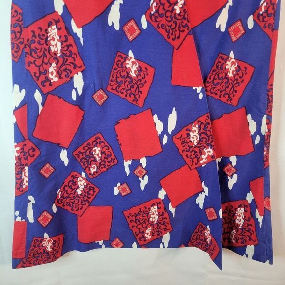 Vintage Handmade Cotton Wrap Front Mini Dress - Picture 7 of 15